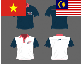 Uniform with sports cloth collar for mechanical factory Malaysia